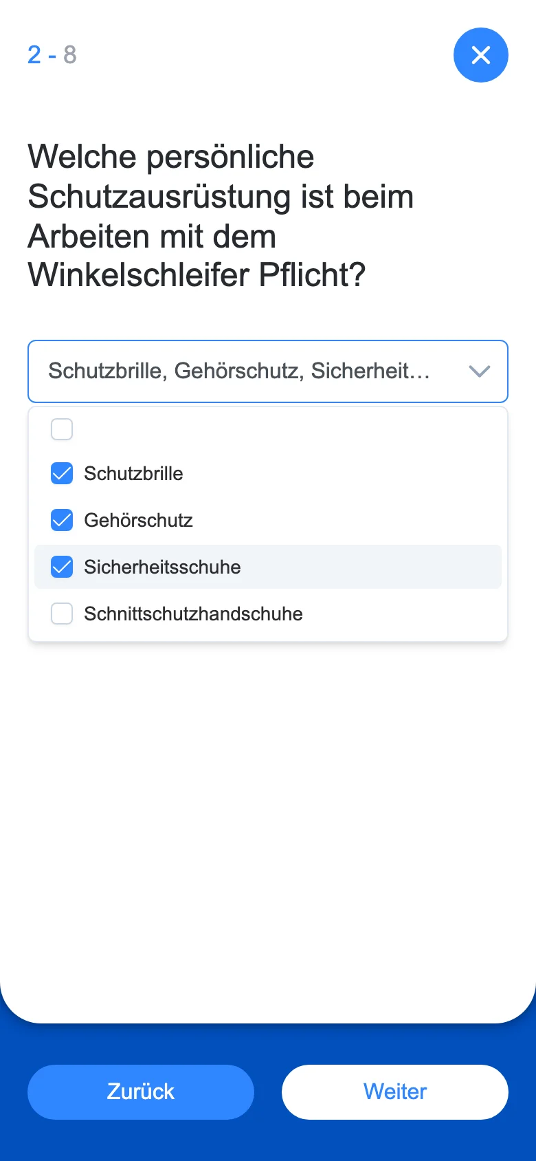 Mehrfachauswahl