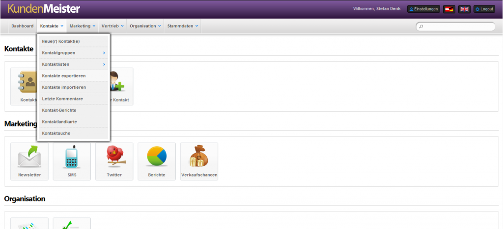 Kontakte mit Outlook synchronisieren