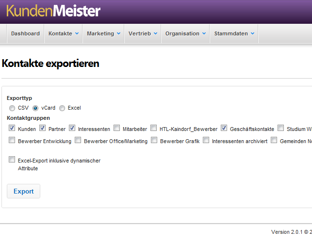 Kontakte mit Outlook synchronisieren