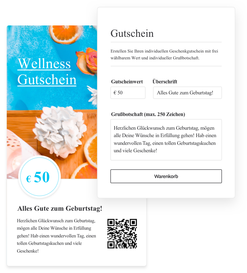 Personalisierte Gutscheine