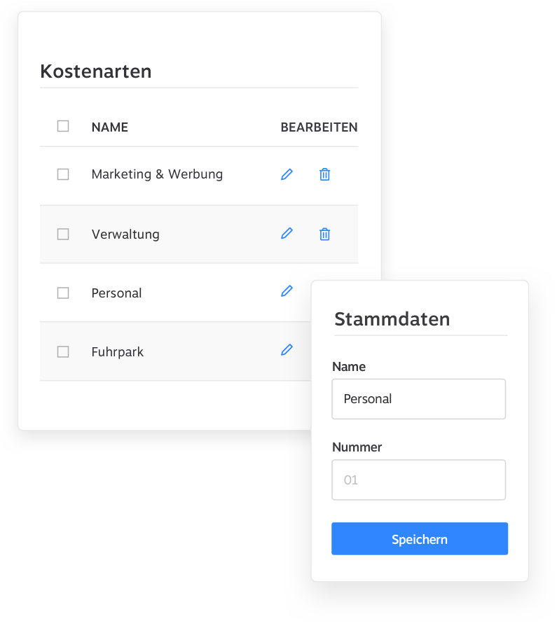 Erfassung anfallender Kosten
