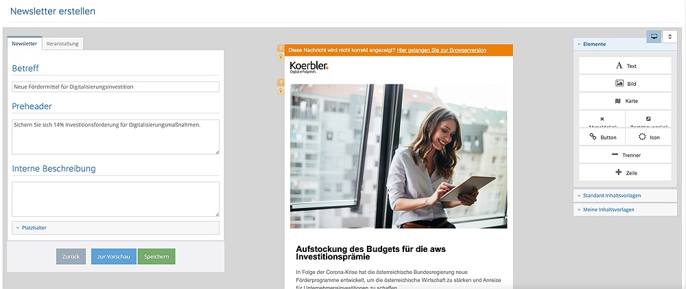 E-Mail Marketing auf Basis der Kundendatenbank