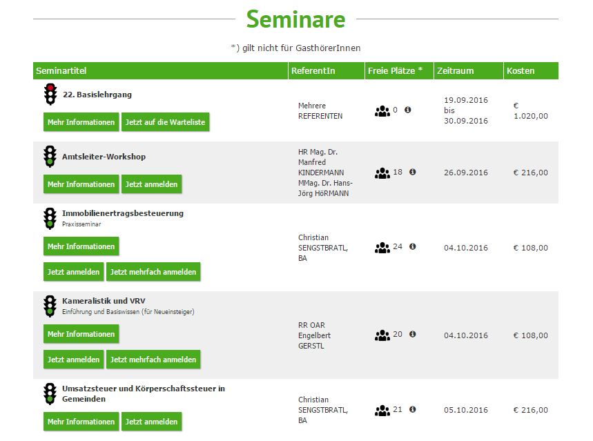 Optimale Seminarverwaltung