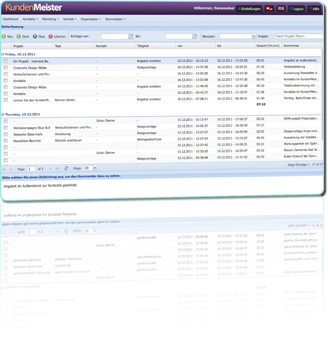 Zeiterfassungs-Modul online