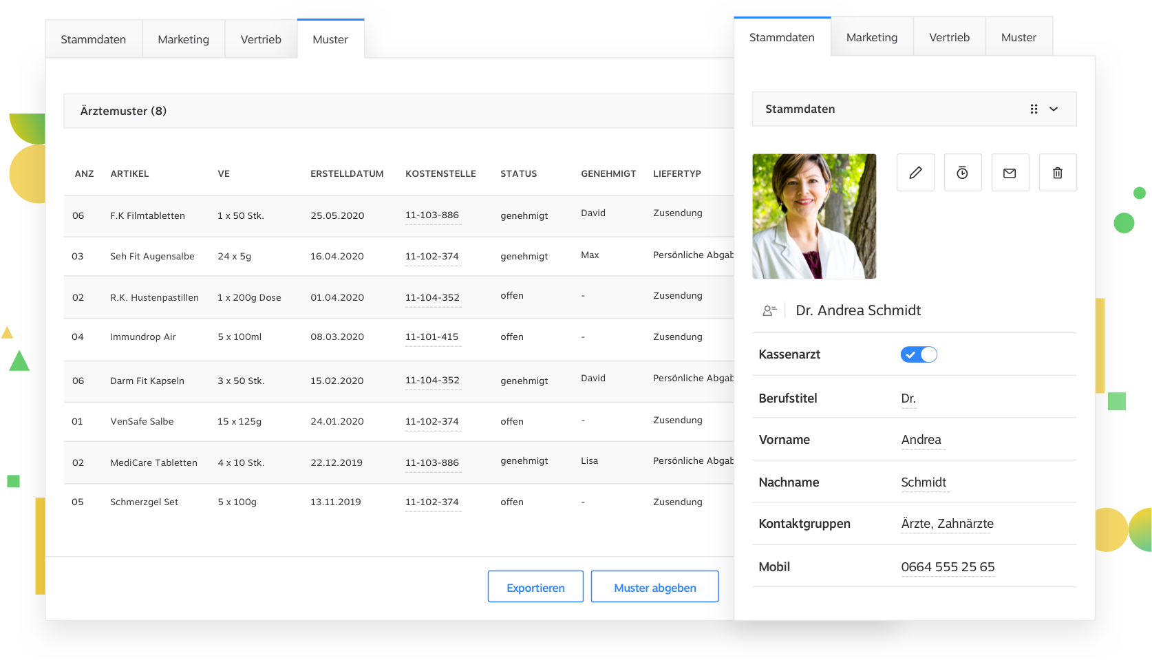 Physician sample overview