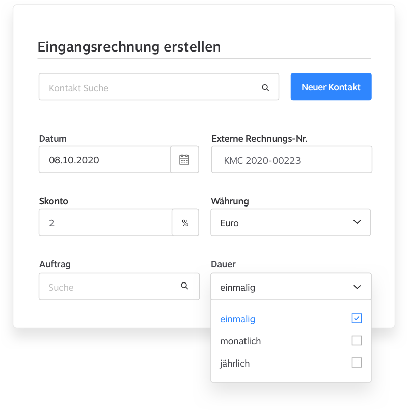 1Tool | Eingangsrechnung erstellen DE