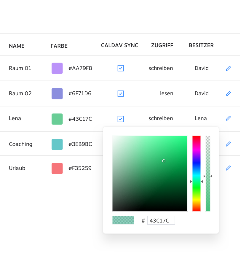 1Tool | Calendrier Catégories Couleurs DE