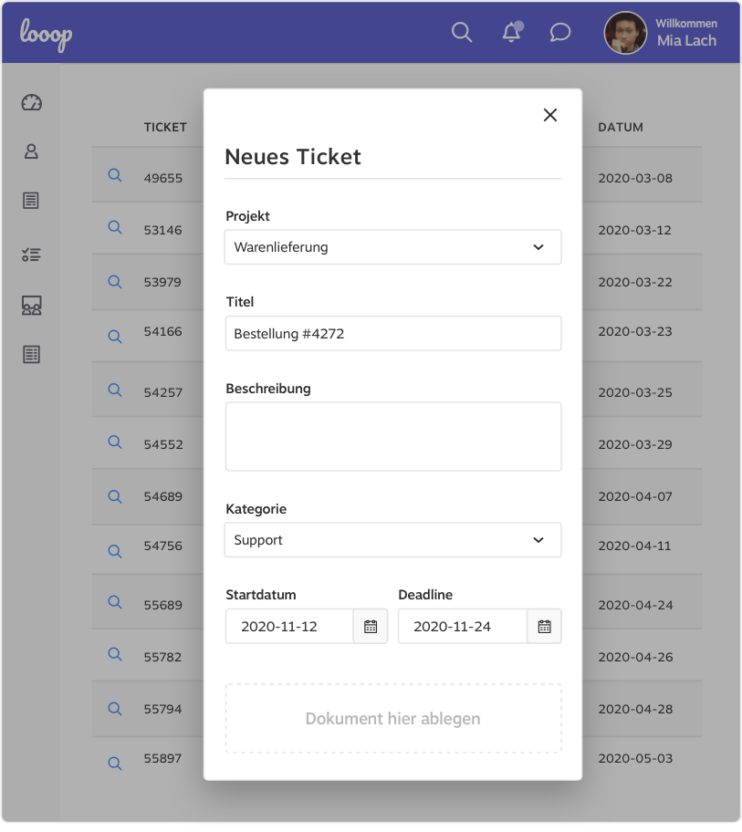 1Tool | Create new ticket EN 1