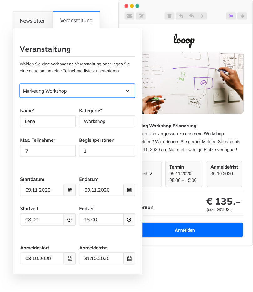 1Tool | Veranstaltung Newsletter DE