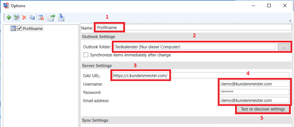 1Tool | CalDav Profil