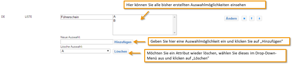 1Tool | Eigene Felder Auswahl 1