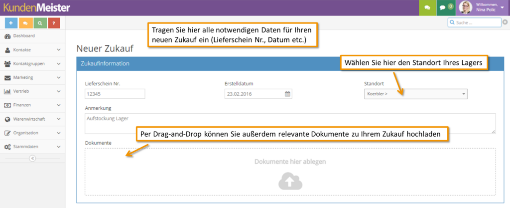 Neuer Zukauf_Zukaufinformationen