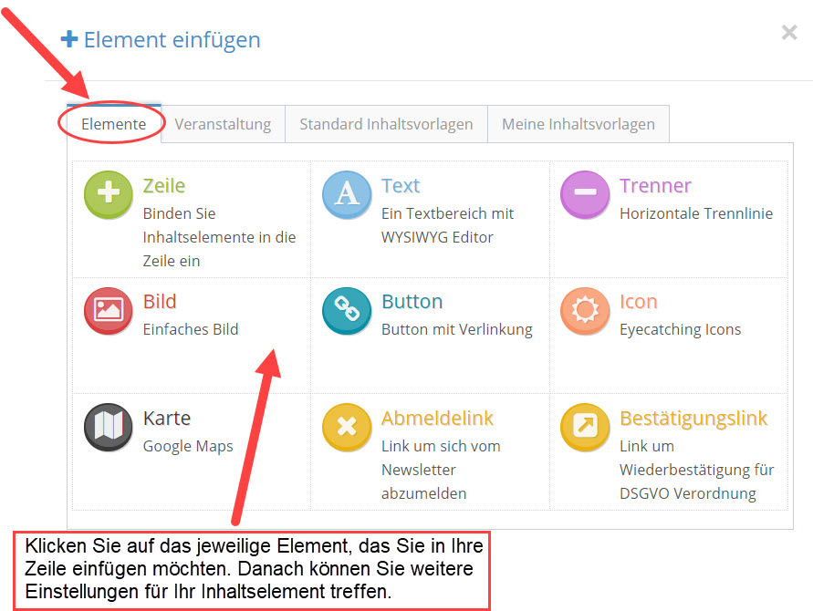 1Tool | Newsletter Inhalte einfuegen10