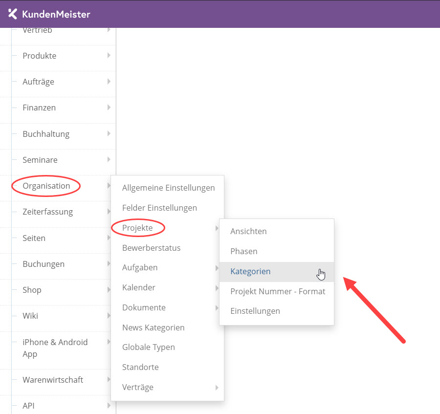 1Tool | Projekt Kategorien erstellen 1