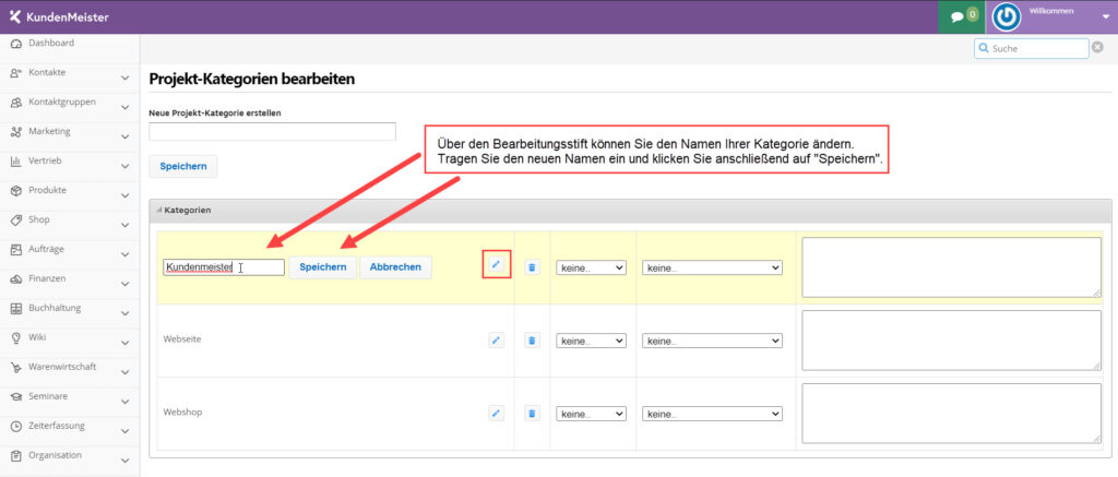1Tool | Projekt Kategorien erstellen3 1