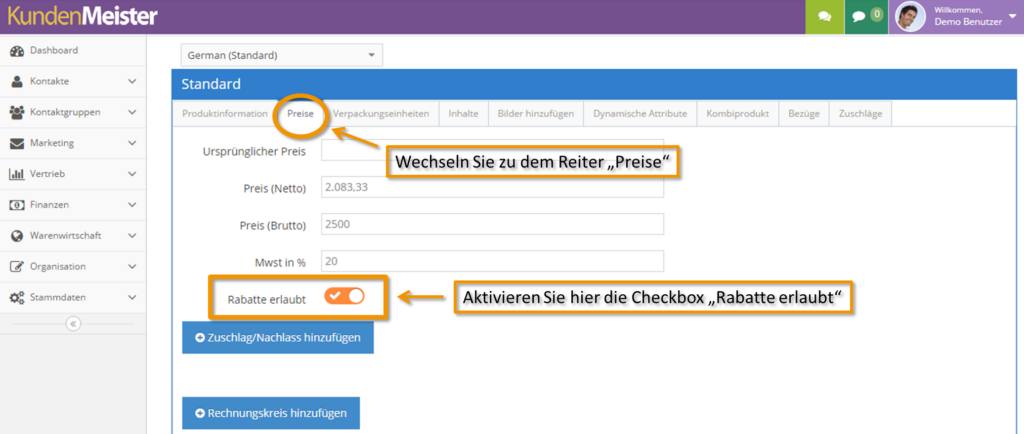 Rabatte erlaubt