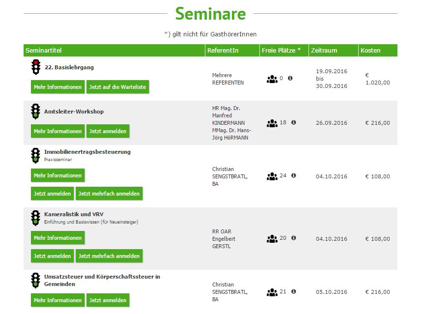 1Tool | Seminare Webseite