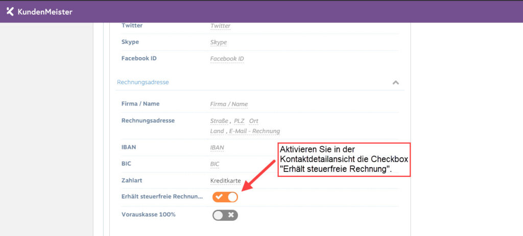 1Tool | Steuerfreie Rechnungen
