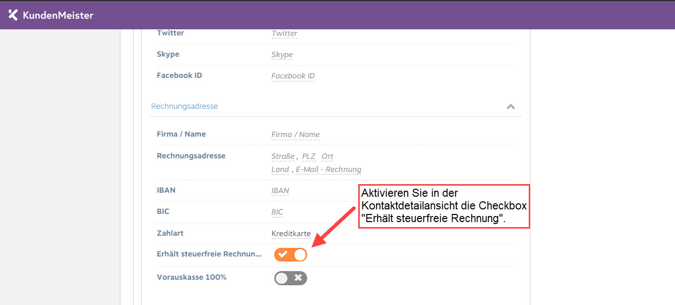 Steuerfreie Rechnungen 4 1Tool | Steuerfreie Rechnungen