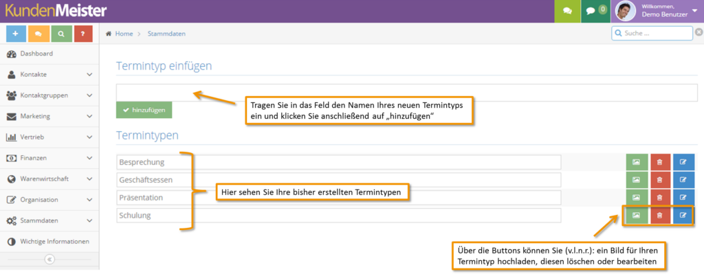 1Tool | Termintyp erstellen 1