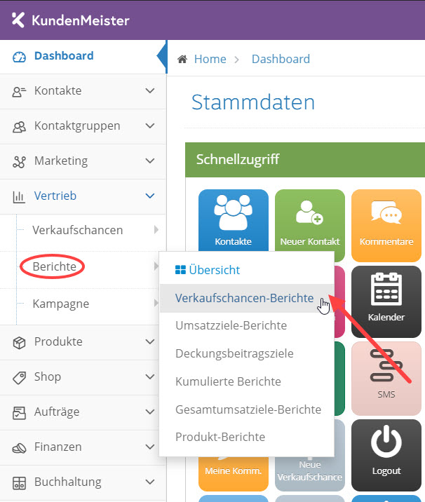 1Tool | Verkaufschancen Berichte