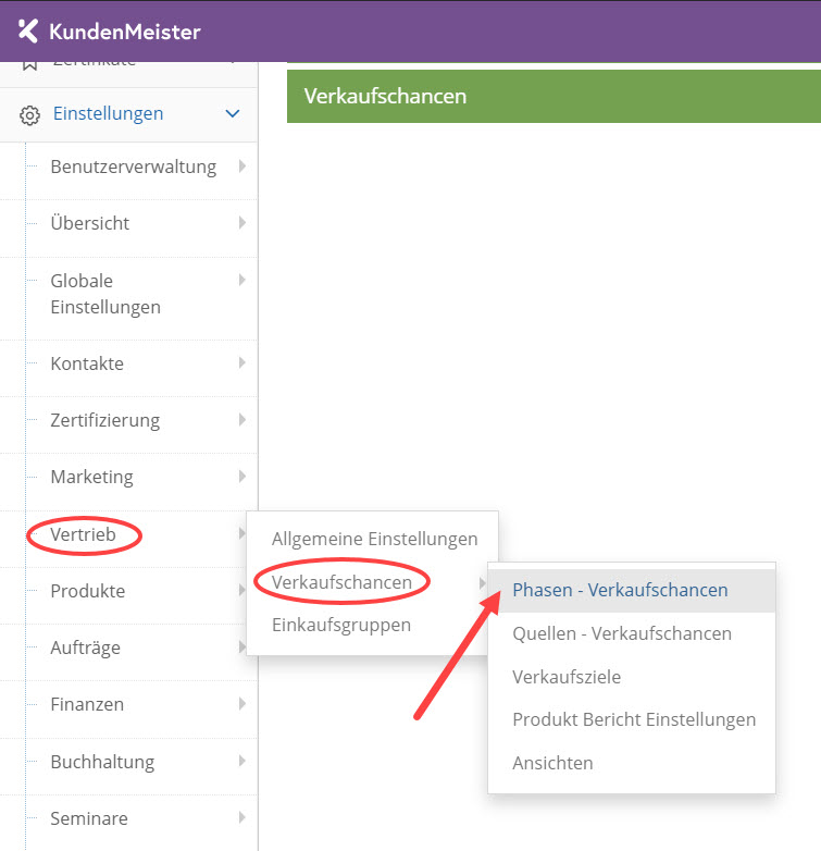 1Tool | Verkaufschancen Phasen