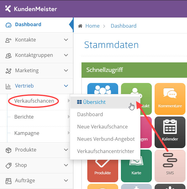 1Tool | Verkaufschancen Uebersicht 1