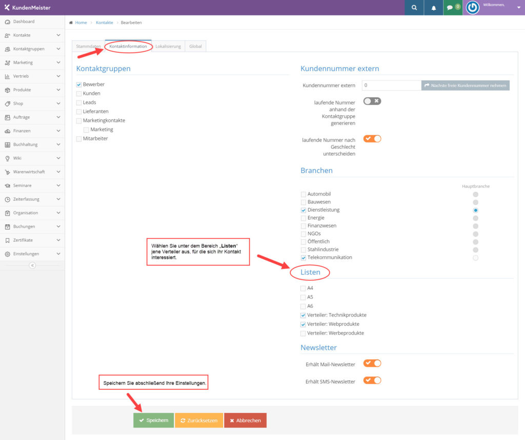 1Tool | Verteilerliste2