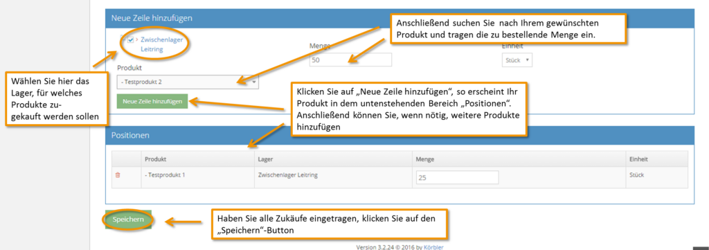 Zukauf_Neue Zeile u Positionen