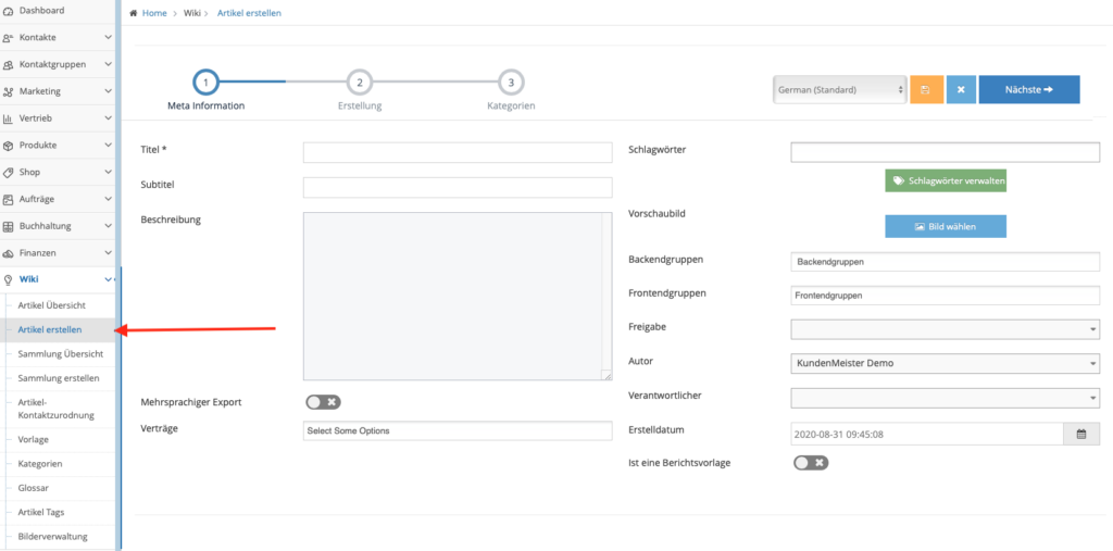 1Tool | skapa artikel