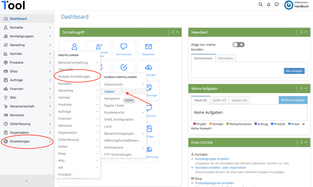 1Tool Layout verwalten/ändern 4 1Tool | Bildschirmfoto 2022 12 05 um 09.44.29