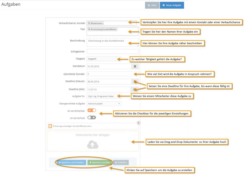 1Tool | Create new task