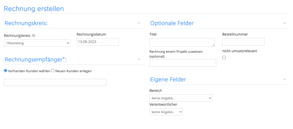 1Tool | Rechnungserstellung 1