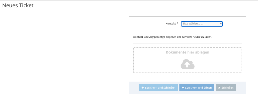 1Tool | Ticket erstellen