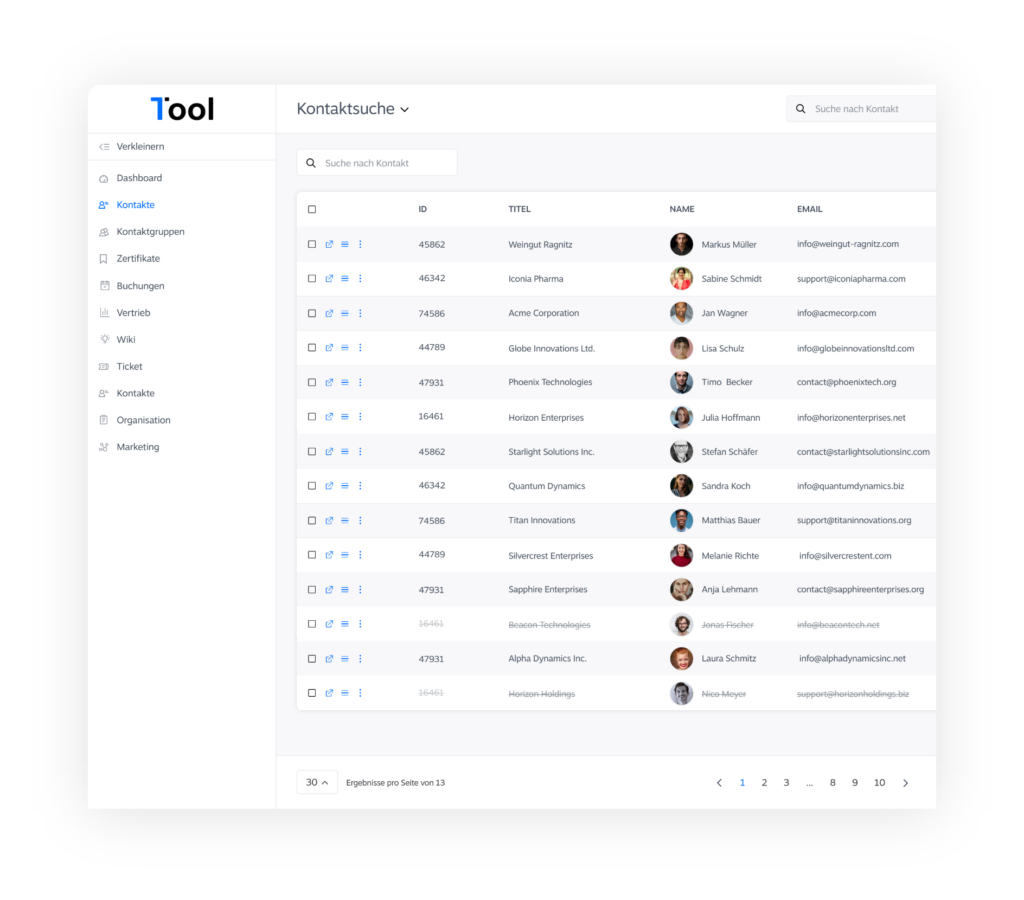 1Tool | Kontaktverwaltung 01